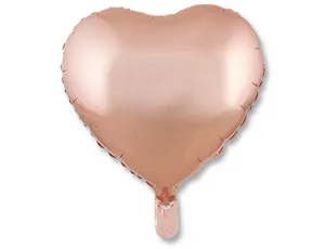 Сердце розовое золото 18" (Китай)