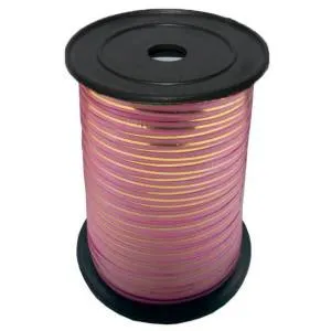 Лента c золотой полоской 5 мм*250м Ярко-Розовая / 1302-0131