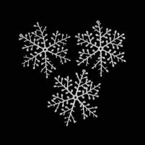 Ел. украшение снежинки 11см (3 шт в упак) / ч01999