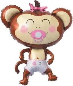 Обезьянка с соской (девочка) 39" (Китай)/15291