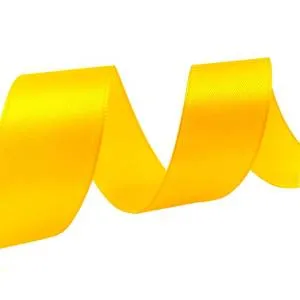 Лента атлас темно-желтый 50мм*22,85м