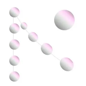 Гирлянда 2,5м Круги Нежно-розовая перламутр/184209