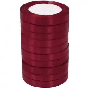 Лента атлас бордовый 12 мм*22,85 м L12086