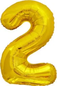 34" Цифра "2" ЭКО Золото / Китай 29682