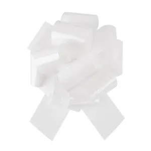 Бант лаковый Белый 21 см / 661066