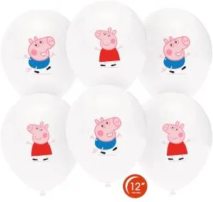 12" Свинка Пеппа и Джордж, белый пастель (Турция)/501129