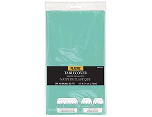 Скатерть п/э  светло-голубая 1,4 х 2,75 м. 1502-3541