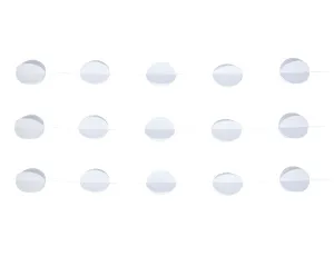 Гирлянда на нитке Круги 3D белые 2,2м /1404-0528