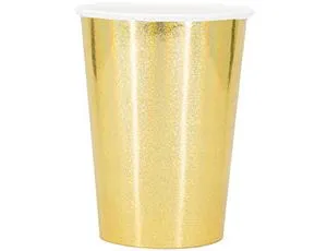 Стакан гологр золотой 250мл 6шт 1502-4083