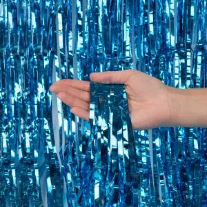 Занавес "Дождик" Звезды Бирюзовый, металлик 100*200 см.. (Китай) 6014411