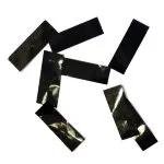 Конфетти для шаров "Прямоугольники"фольга,черный d=1-3 см., 50 гр.