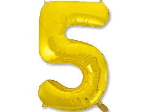 Цифра "5" 40" - золото/ Китай