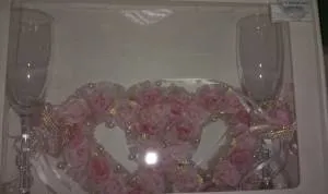 Бокалы свадебные (сердце двойное)