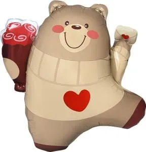 27" Мишка с валентинкой / Китай 27531/ 1207-6659