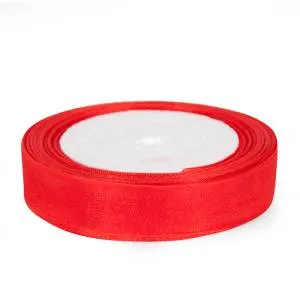 Лента Органза 1.2 см.*22.85 м Красный/О121026