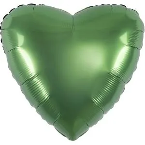 18" Сердце зеленый мох, Бохо (Россия) / 228386/1204-1630