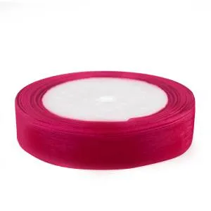 Лента Органза 1.2 см.*22.85 м Фуксия/О121028