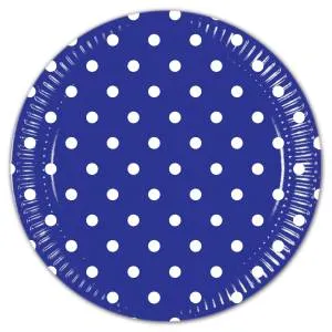 Тарелки "Горошек мульти" 23 см. 8 шт.