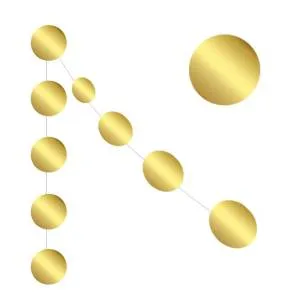 Гирлянда 2,5м Круги Золотая/184208