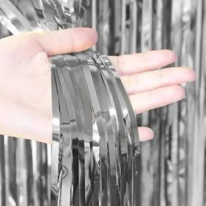 Занавес "Дождик" серебро металлик 100*200 см (Китай) 100-200/С