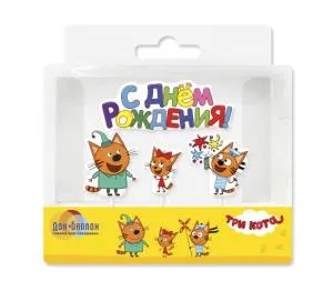 Свеча Три кота СДР, 4 шт /702051