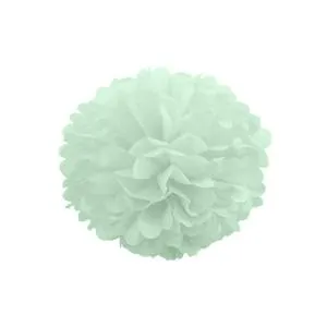 Помпон из бумаги 16 см. (нежная мята)