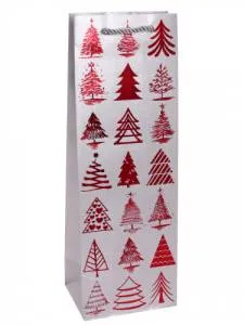 Пакет подарочный ПКП-2587 12*35*9 см с мат.ламинацией и тиснением фольгой