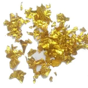 Конфетти для шаров "Мелкая крошка"фольга,золото d=4-8мм., 100 гр.
