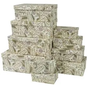 Коробка 28,5*18,5*12 см "Деньги"