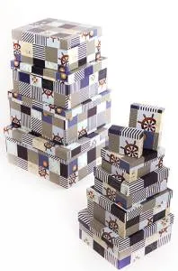 Коробка 17*15*7,5 см "Морской стиль" 