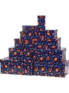 Коробка 17,5*11*7 см Лисички и веточки