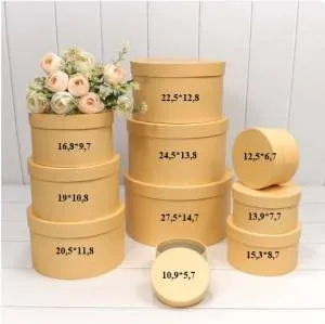 Коробка 24,5*13,8 см Круглая серовато-желтый