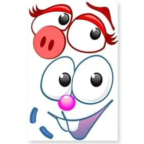 Наклейки "Зайчик и Поросенок" (2 компл. на листе)