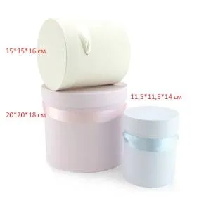 Коробка 15*15*16 см Микс Пастель(роз,бел,голуб) /180-150