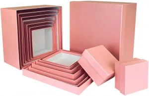 Коробка 16*16*9 см Розовая перламутр