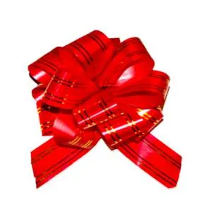 Бант шар БЛ-6484 / 3 см. Красный золотое сечение