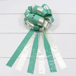 Бант-шар 3 см тройной Мятный с пожеланиями /522-30/6