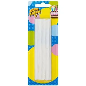 Свечи д/торта 13,5 см Блеск белые 24 шт 1502-5228