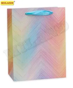 Пакет подарочный L/ПП-4124 26*32*12см c глиттером 