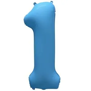 40" Цифра "1" Неон Blue / Китай 1207-6133