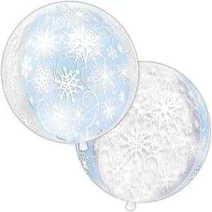 16" 3D СФЕРА Снежинки (Анаграм) / 1209-0098