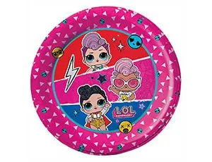 Тарелки Куклы Лол диско 18см 6шт 1502-4968