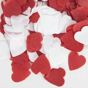 Конфетти фольга Сердце, Красный/Белый, 2,5см 50 гр./6015259