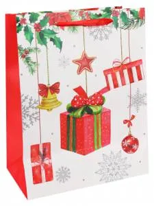 Пакет подарочный ПКП-3786 18*23*10 см с мат.ламинацией и глиттером