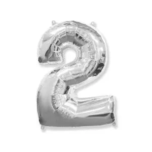 Цифра "2" - серебро/ Flexmetal