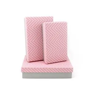 Коробка 19,5*12,5*4,5 см "Классический стиль" серо-розовая