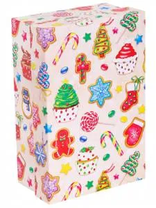 Коробка Новогодние сладости 36*24*8мм/Кор-2058