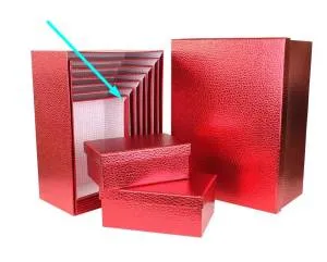 Коробка Текстура кожи красная 23*16.5*9.5 /SY605-RED
