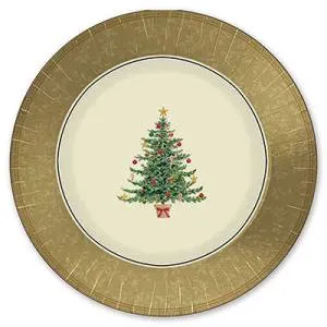 Тарелка  "Елка Рождество"  17 см. 8 шт.