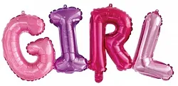 Надпись Girl разноцветный
